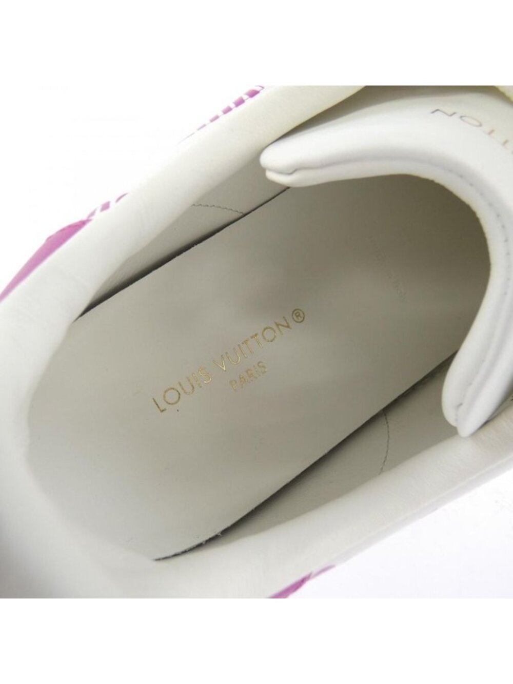 ★SOLD★ Louis Vuitton Graphical Signature Print Time Out Sneaker White Pink - Picture 6 of 6